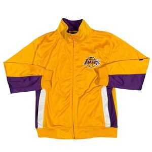 Kids Los Angeles Lakers Exclusive Collection Track Jacket Size M Yellow Purple